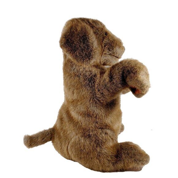 Folkmanis Folktails HAND PUPPET Dog Plush Brown Sitting Dog FULL BODY 16" Puppy - Picture 2 of 4